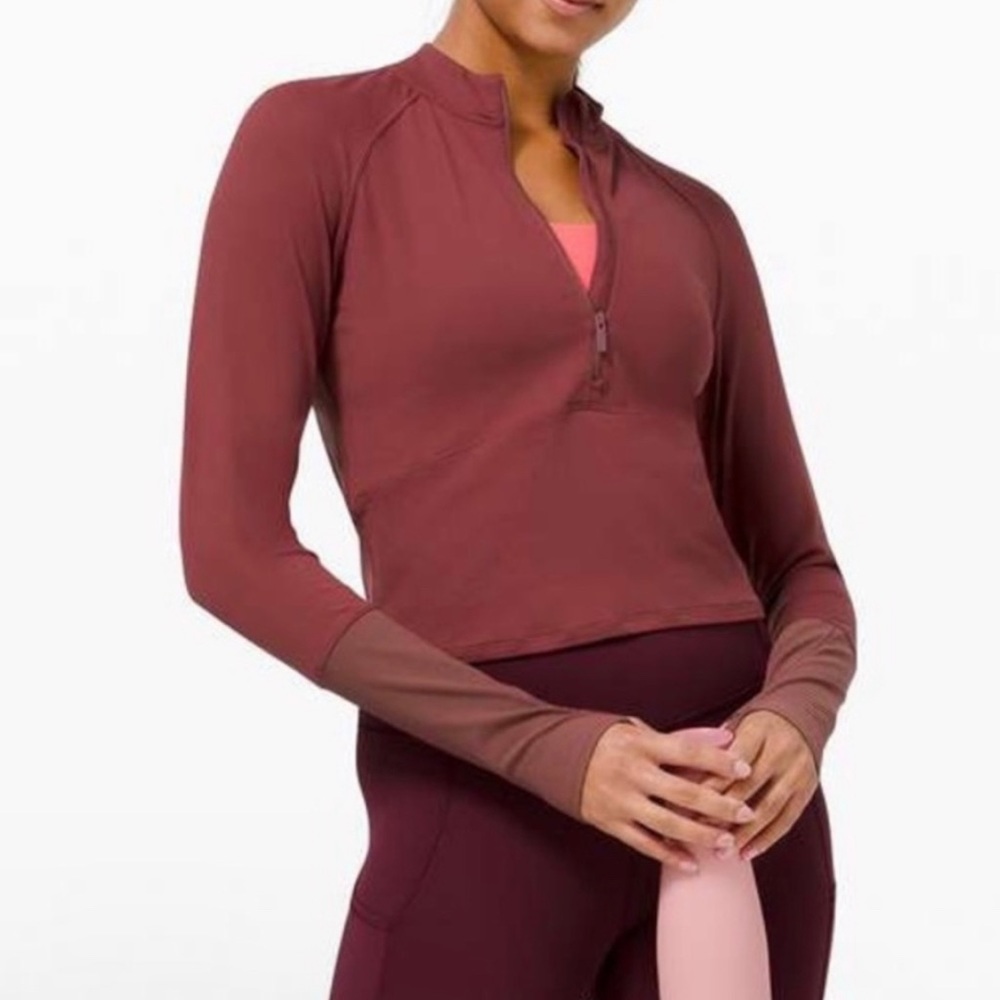 Lululemon cropped half zip
